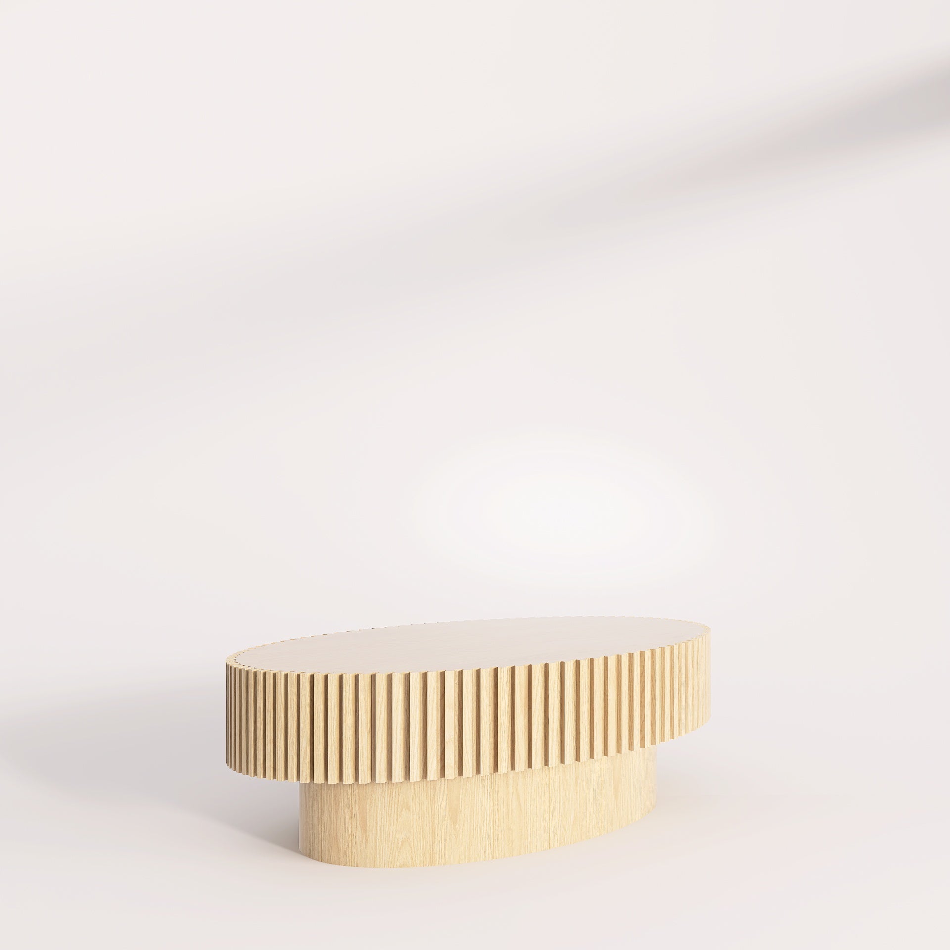 Coledale – Cream Fluted Oval Coffee Table