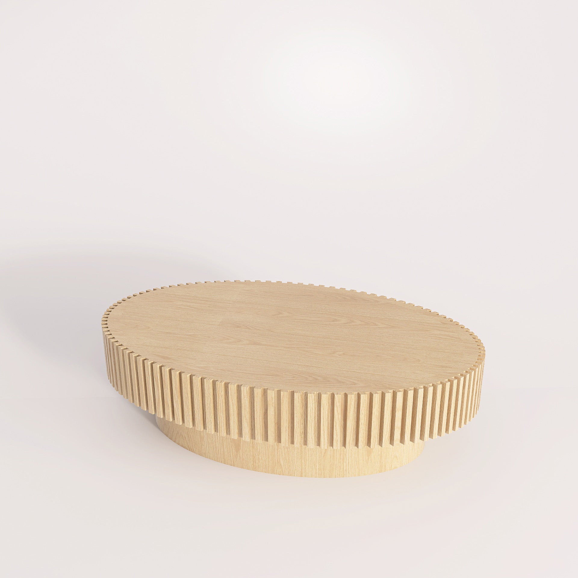 Coledale – Cream Fluted Oval Coffee Table